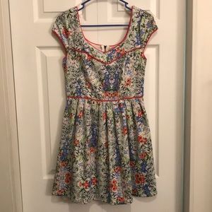 Made For Impulse White Floral Fit & Flare Dress